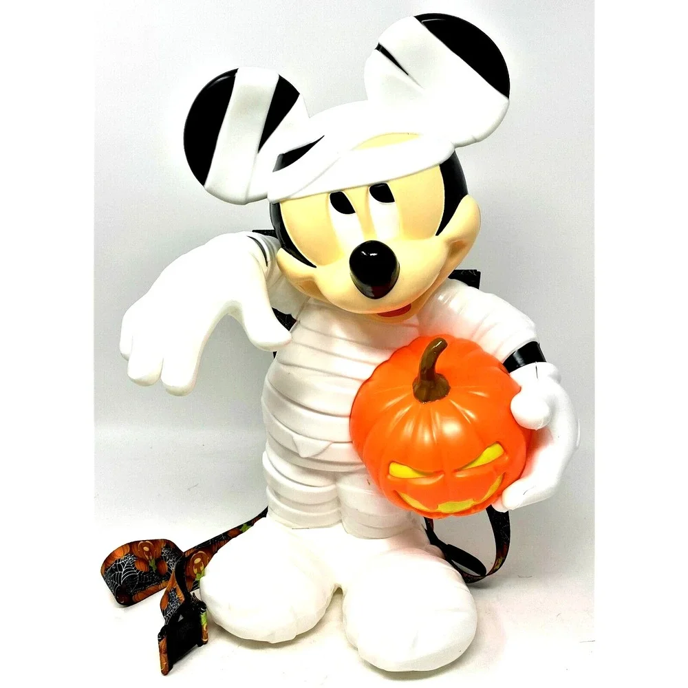 2022 Disney Parks Glow in the Dark MICKEY MOUSE Mummy Halloween Popcorn Bucket N